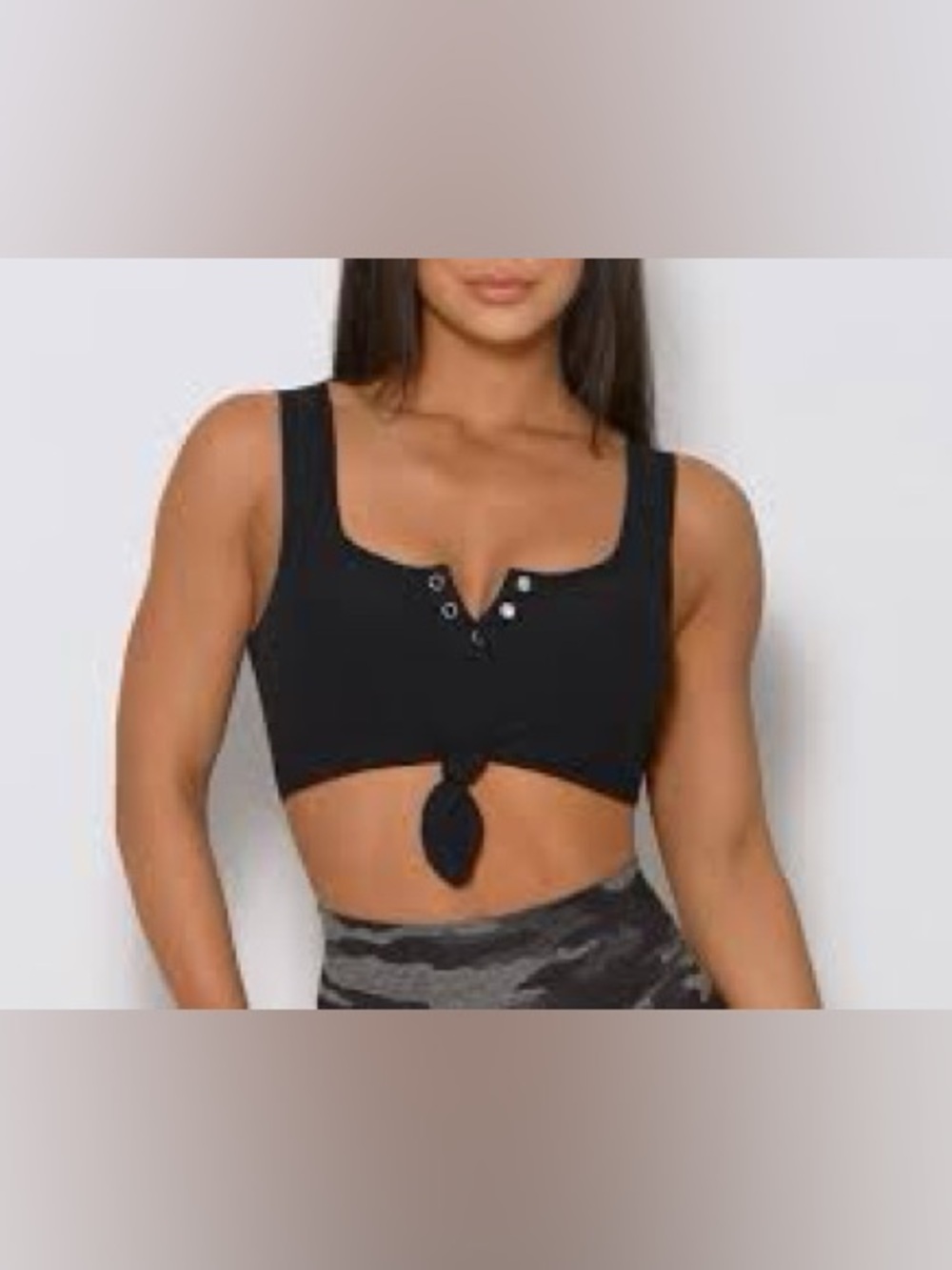 Bombshell Sportswear Henley Sports Bra Size Small EUC